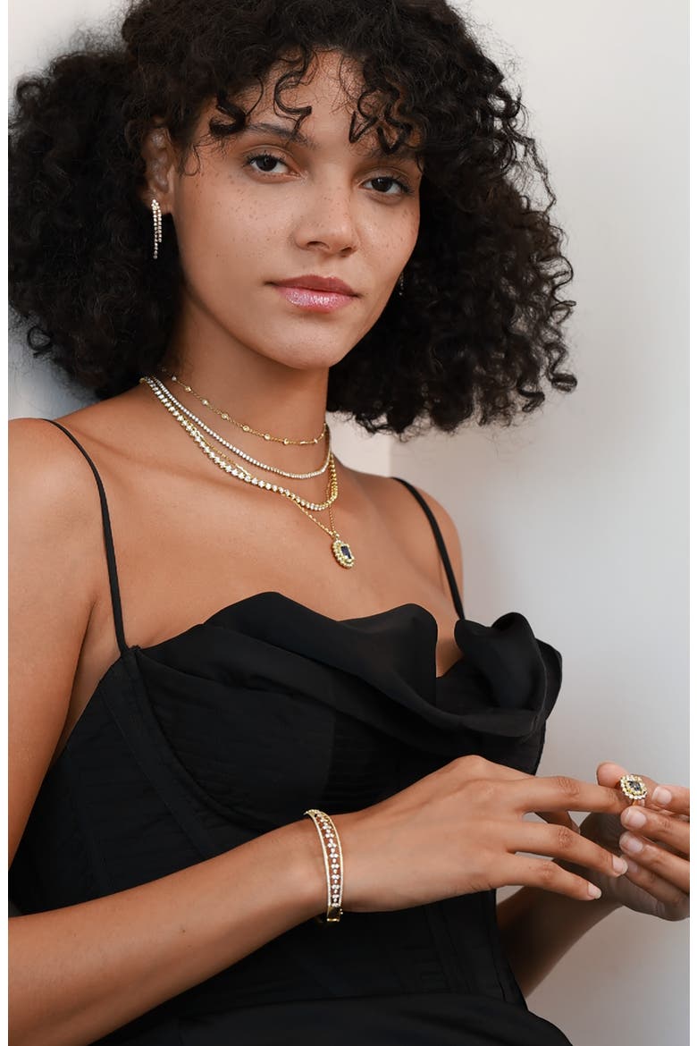 Spinel & Diamond Pendant Necklace (Nordstrom Exclusive), Alternate, color, 18K YELLOW GOLD