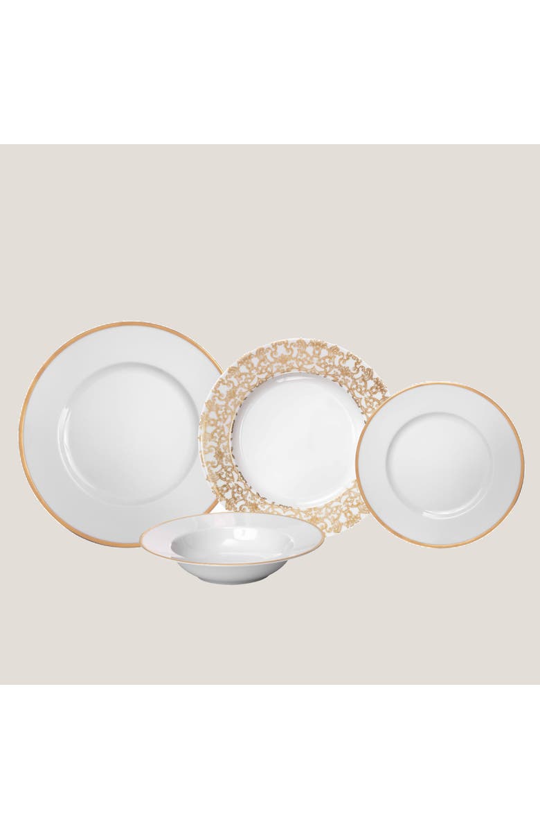 Togas Baroque Fruit Plate, Alternate, color, White