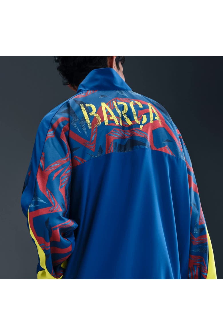 Men's Nike Blue Barcelona Special Edition Street Woven Full-Zip Jacket, Alternate, color, Blue