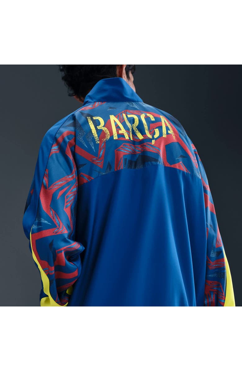 Nike Men
s Nike Blue Barcelona Special Edition Street Woven Full-Zip Jacket, Alternate, color, Blue