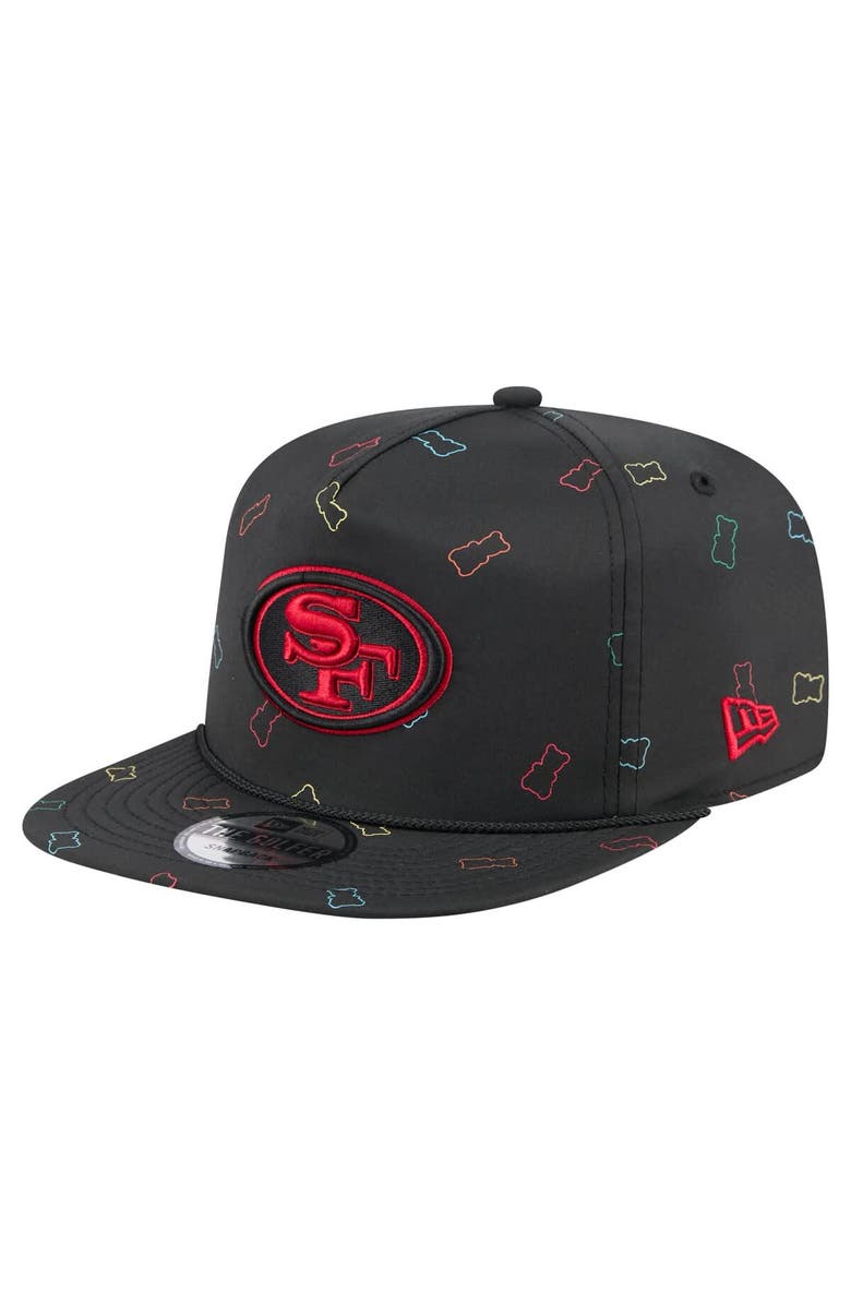 New Era Men's New Era Black San Francisco 49ers Gummy Golfer Snapback Hat, Main, color, Black