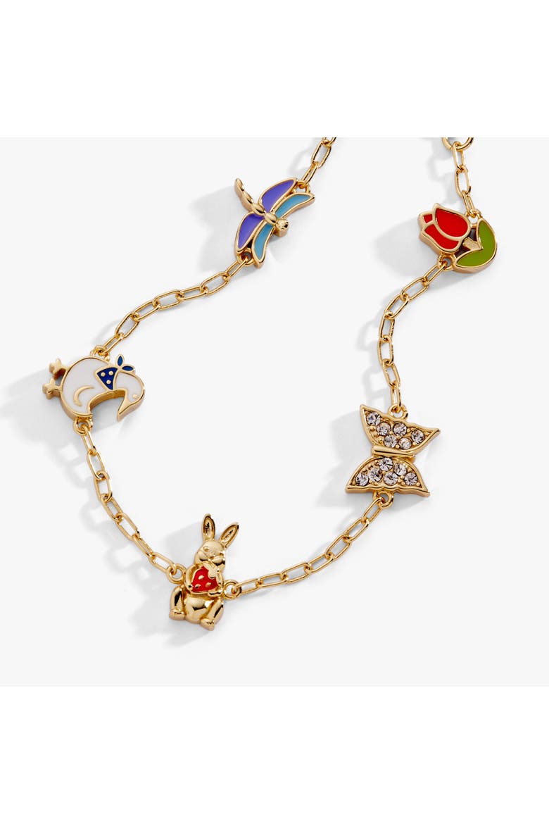 Garden Party Inline Linear Bracelet, Alternate, color, Gold