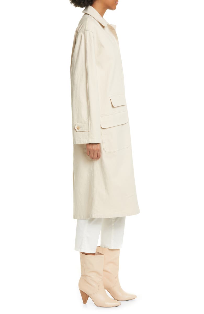 Nili Lotan Samuel Stretch Canvas Duster Coat, Alternate, color, 