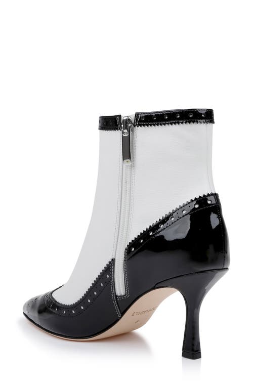 L'agence Ember Wingtip Pointed Toe Bootie In Black