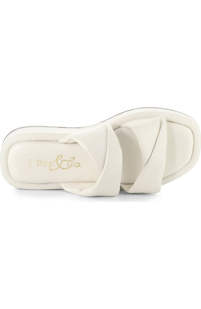 Bos. & Co. Bayla Platform Wedge Slide Sandal, Alternate, color, White