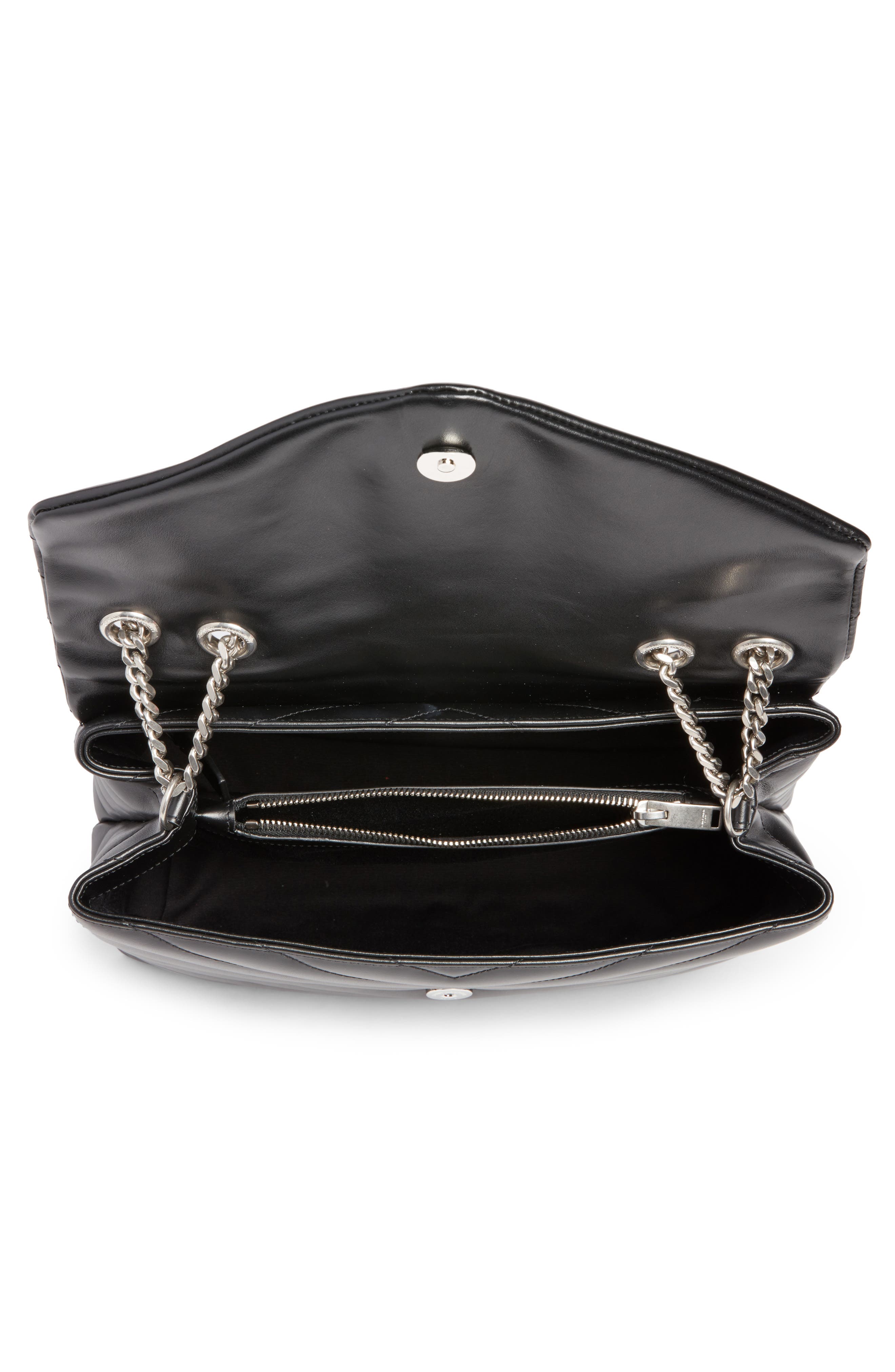 Medium LouLou Calfskin Leather Shoulder Bag, Alternate, color, NERO