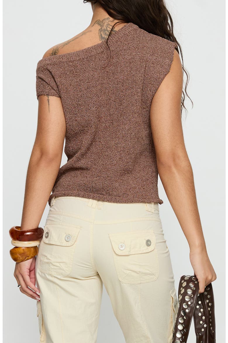 Ashfield Off the Shoulder Sweater, Alternate, color, BROWN