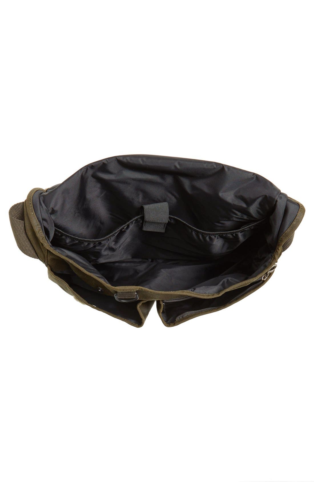 Barbour Waxed Canvas Messenger Bag, Alternate, color, 