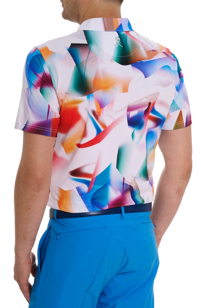 Robert Graham Hiatus Abstract Print Performance Golf Polo, Alternate, color, 