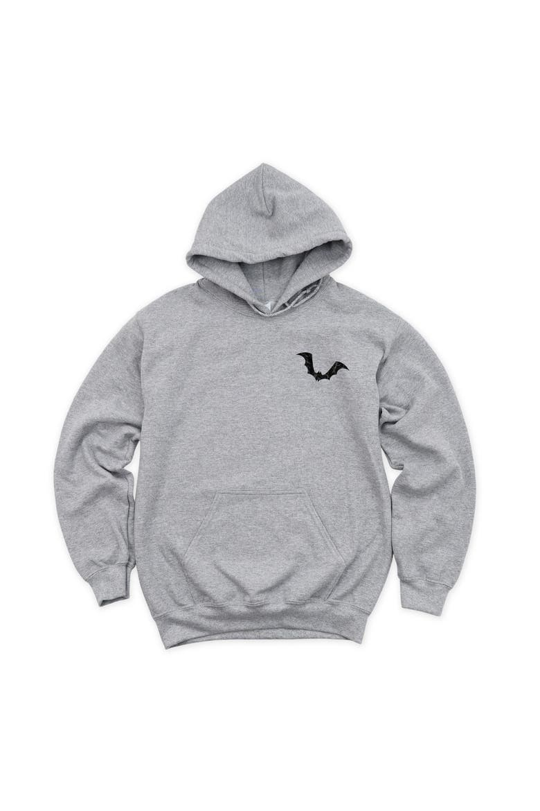 Spooky Graffiti Hoodie, Alternate, color, Graphite