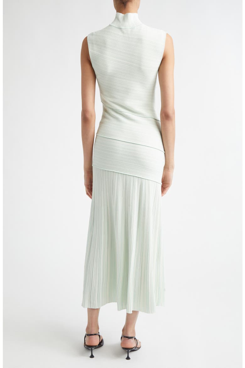 Federica Micropleated Dress, Alternate, color, MINT