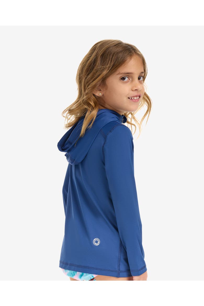 Kid's Long Sleeve Full Zip Hoodie Top with Sun and UV Protection, Alternate, color, Navy
