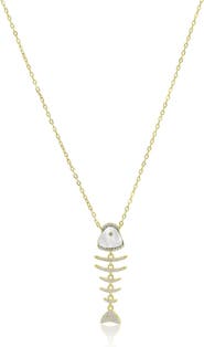 The Lovery Fine Jewelry Mother of Pearl Fish Necklace