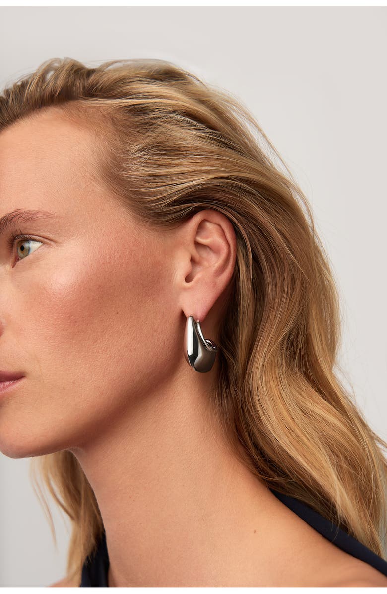 Missoma Volume Hoop Earrings, Alternate, color, Silver