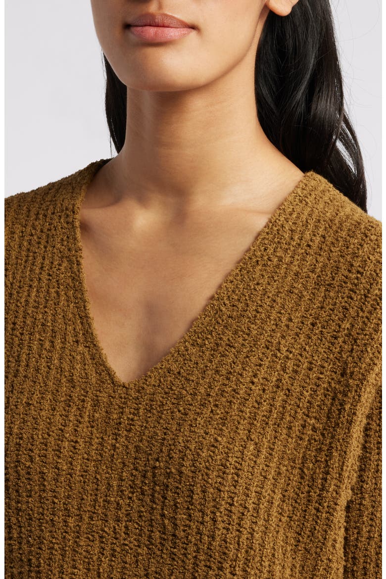 V-Neck Organic Cotton & Cashmere Blend Sweater, Alternate, color, GDFEF