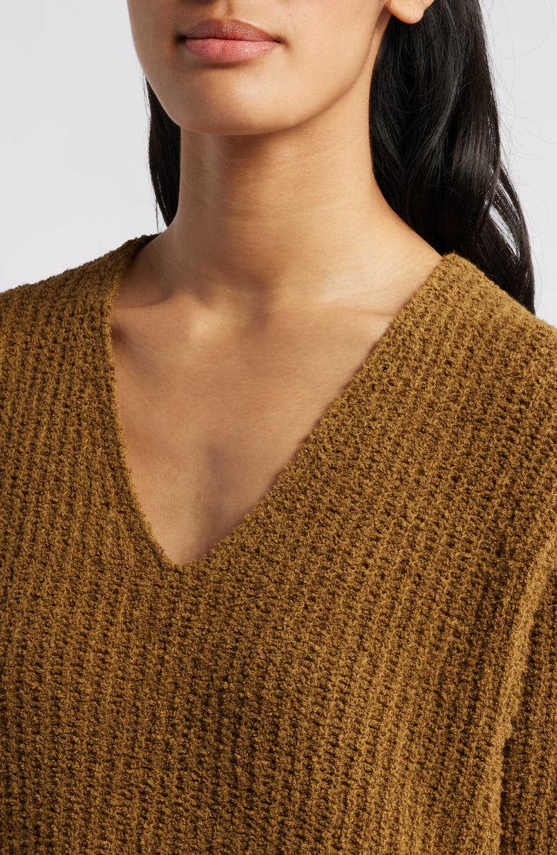 Eileen Fisher V-Neck Organic Cotton & Cashmere Blend Sweater, Alternate, color, Gdfef