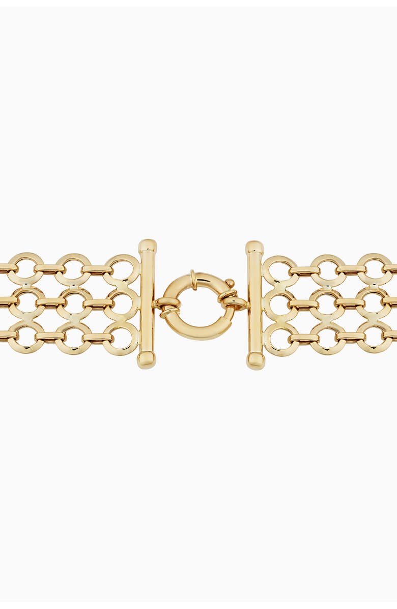 Oradina 14K Yellow Gold Disco Bracelet, Alternate, color, Yellow Gold