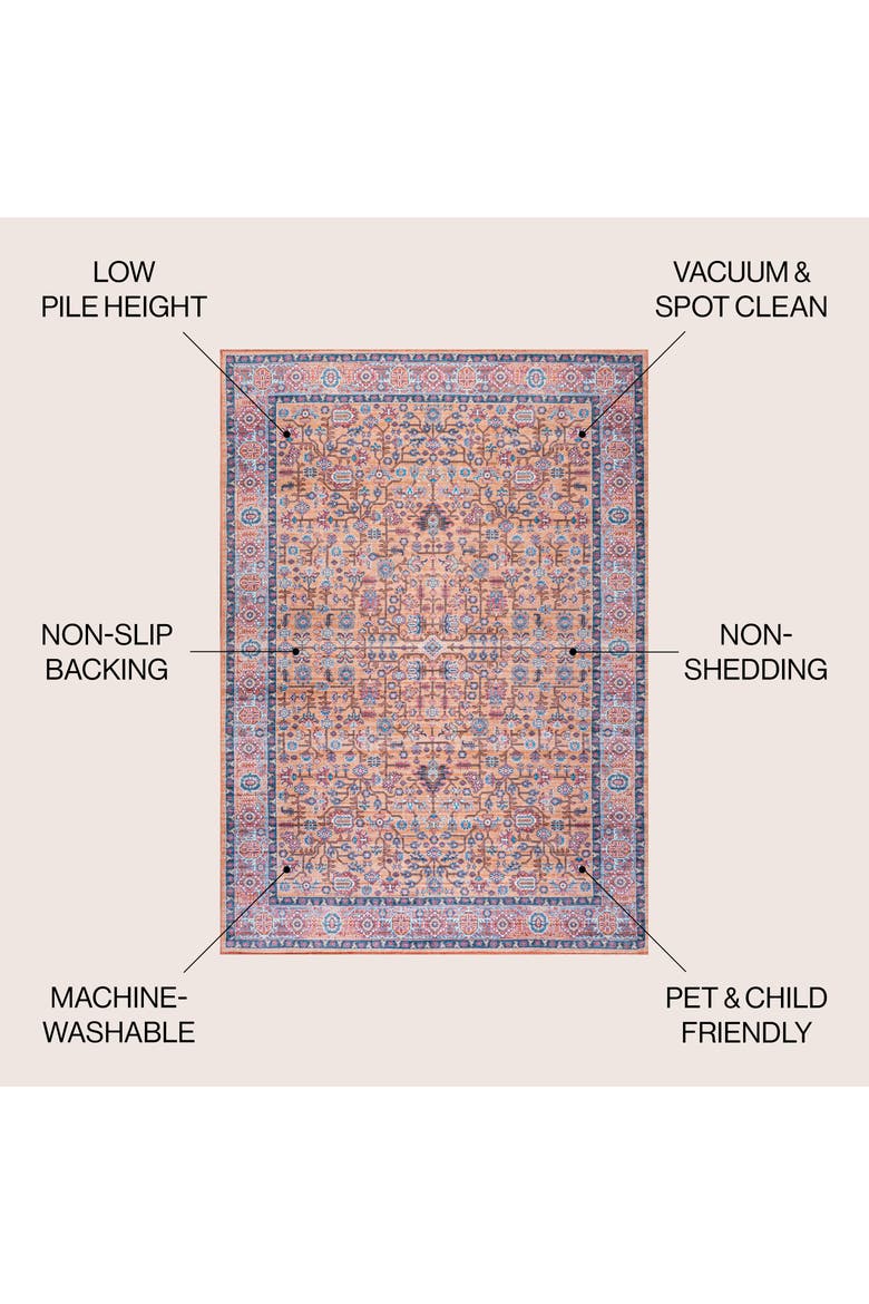 Kemer All-Over Persian Machine-Washable Area Rug, Alternate, color, Multi
