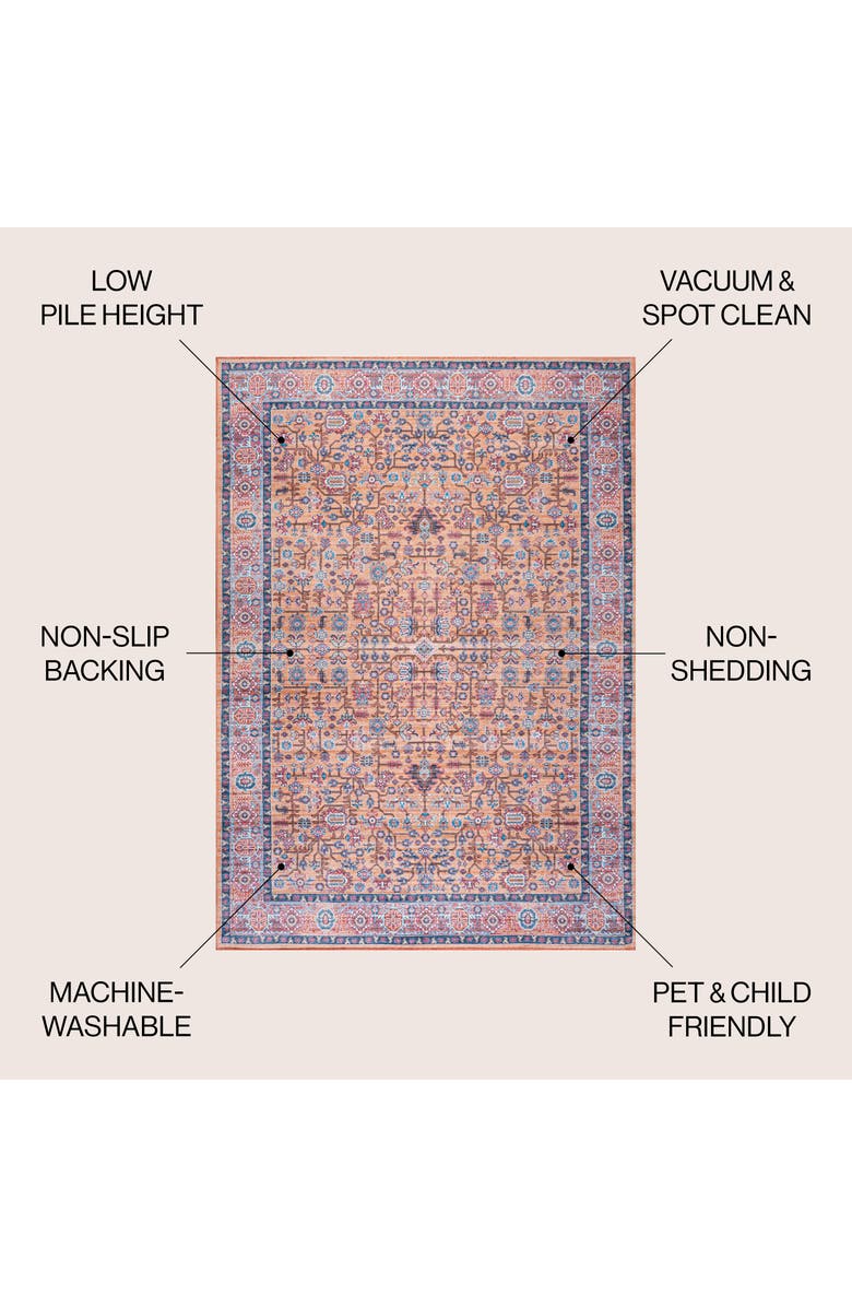 JONATHAN Y Kemer All-Over Persian Machine-Washable Area Rug, Alternate, color, Multi