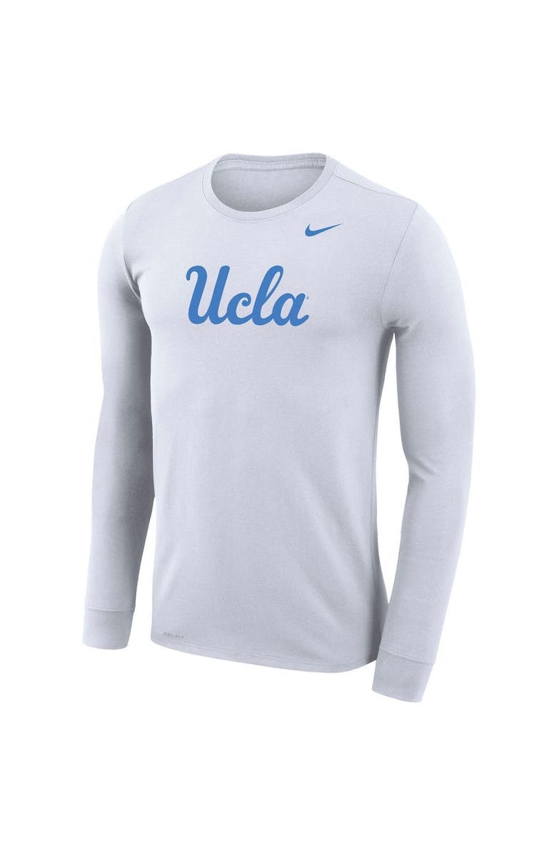 Nike Men's Nike White UCLA Bruins Legend Wordmark Performance Long Sleeve T-Shirt, Alternate, color, 