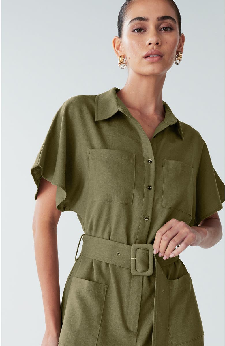WILLA Zel Jumpsuit, Alternate, color, Olive Green