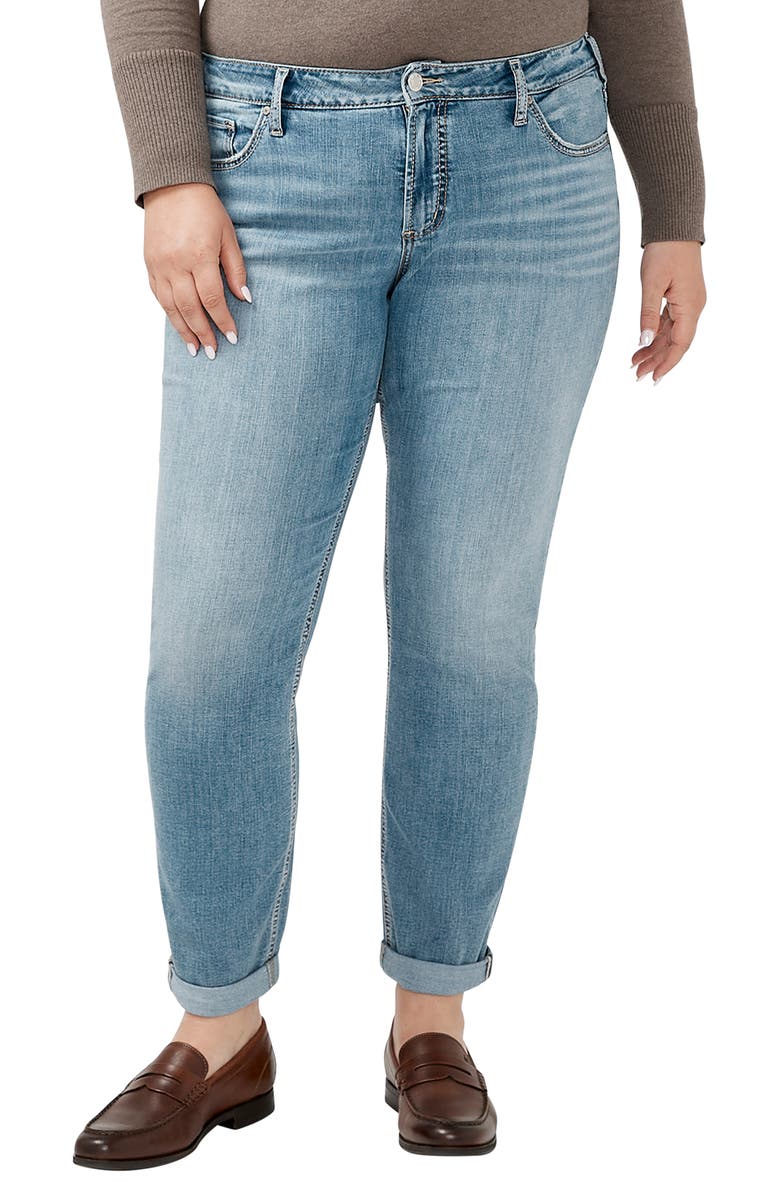 Silver Jeans Co. Boyfriend Jeans, Main, color, Indigo