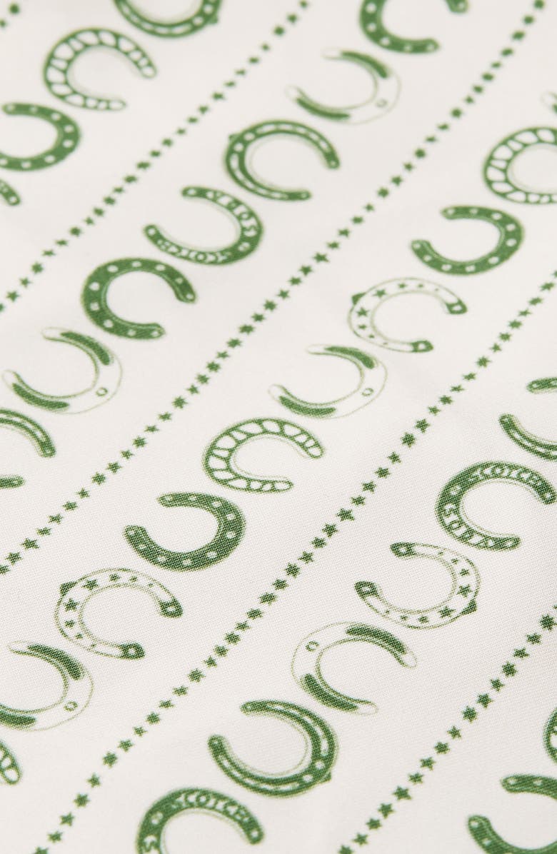 Scotch & Soda Print Swim Trunks, Alternate, color, Horseshoe Stripe Egg