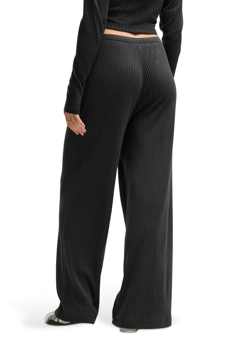 Ribbed Wide Leg Pants, Alternate, color, PUMA BLACK