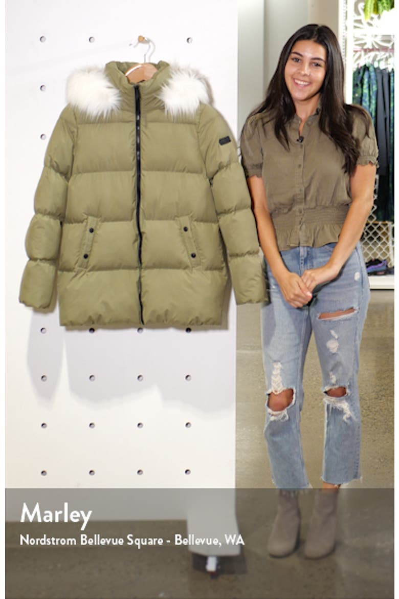 Water Repellent Faux Fur Trim Puffer Jacket video