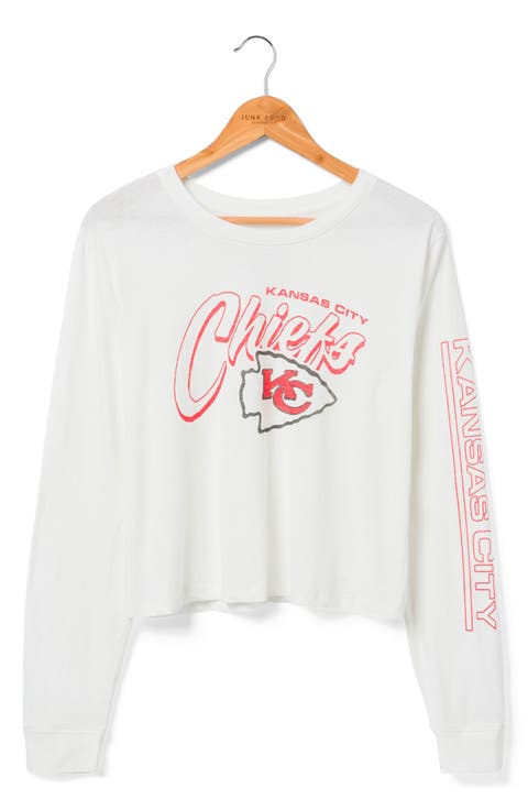 Kansas City Chiefs Long Sleeve Graphic Cropped T-Shirt