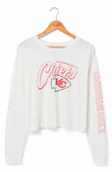 Kansas City Chiefs Long Sleeve Graphic Cropped T-Shirt