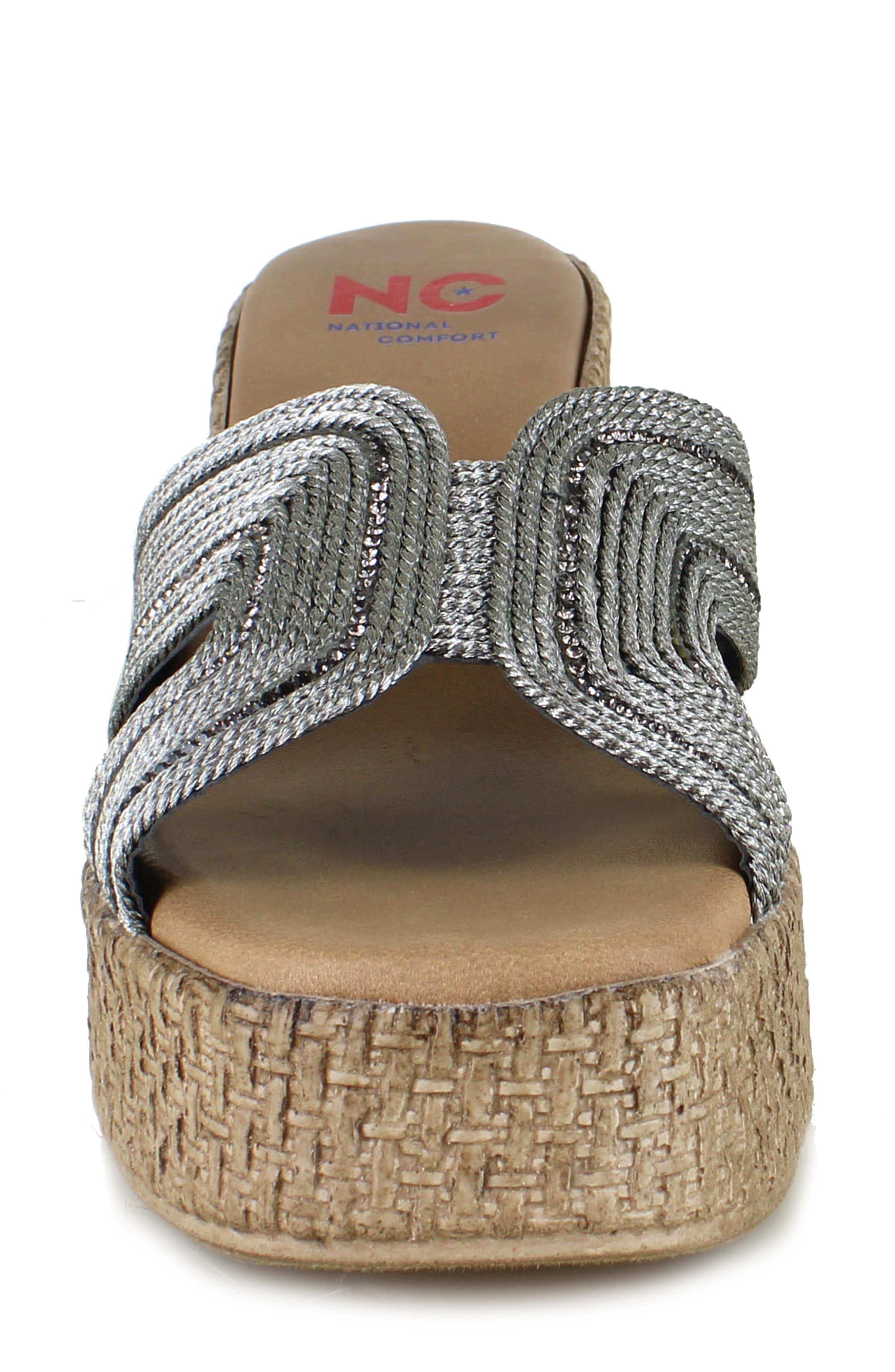 National Comfort Cornella Platform Slide Sandal, Alternate, color, Lead Fabric