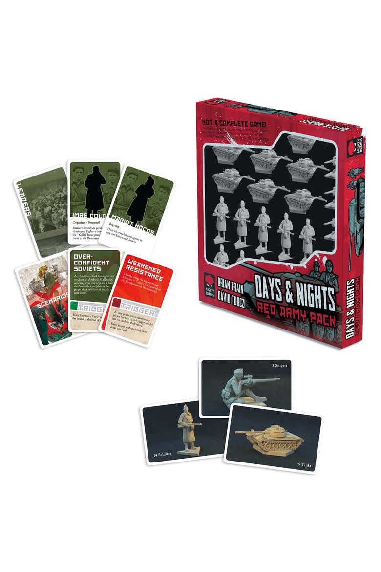 Days & Nights Red Army Expansion Card Pack Add On 28 Miniatures, Alternate, color, Multicolored