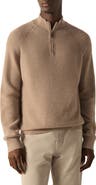 ZEGNA Oasi Cashmere Jacquard Quarter Zip Sweater