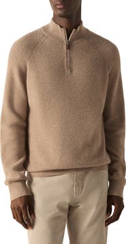 ZEGNA Oasi Cashmere Jacquard Quarter Zip Sweater