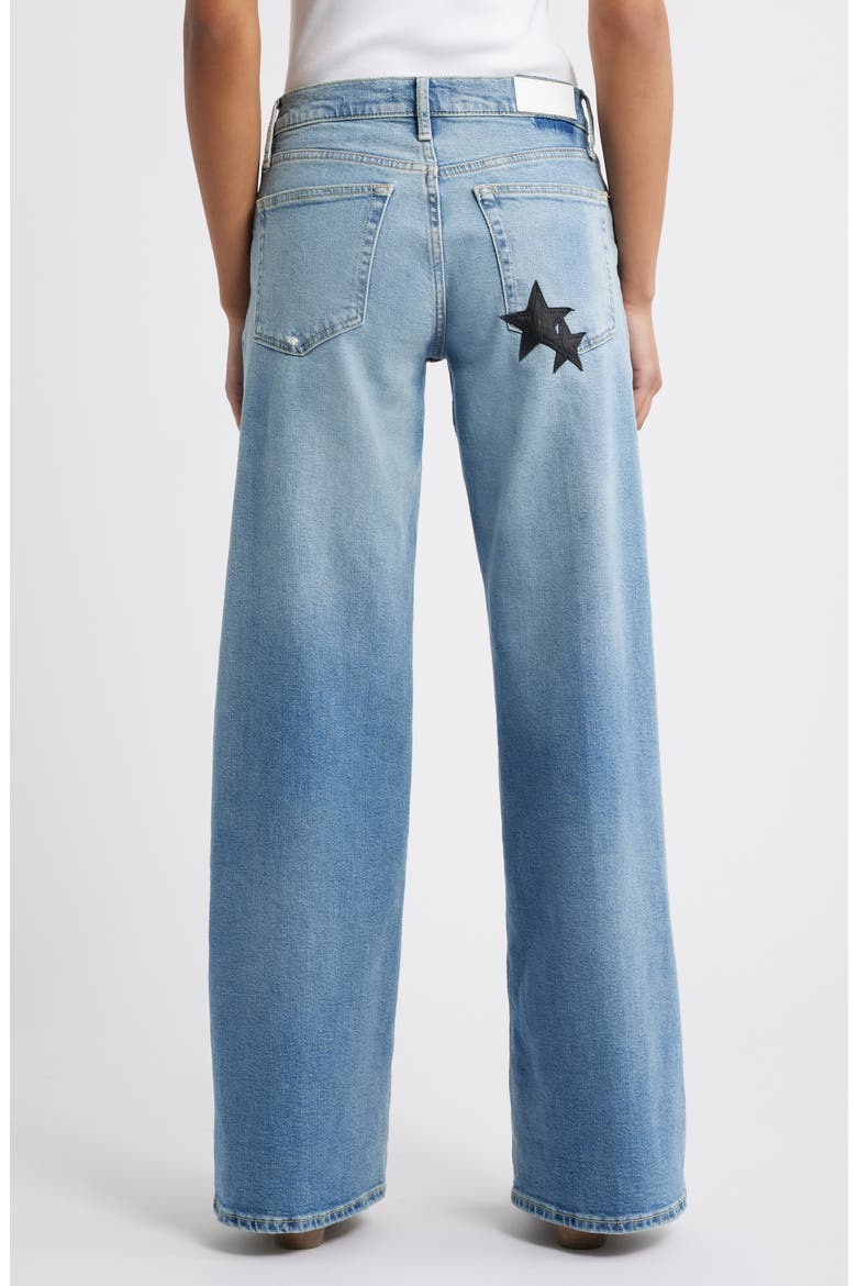 Mid Rise Embellished Appliqué Wide Leg Jeans, Alternate, color, OPALINDIGOST