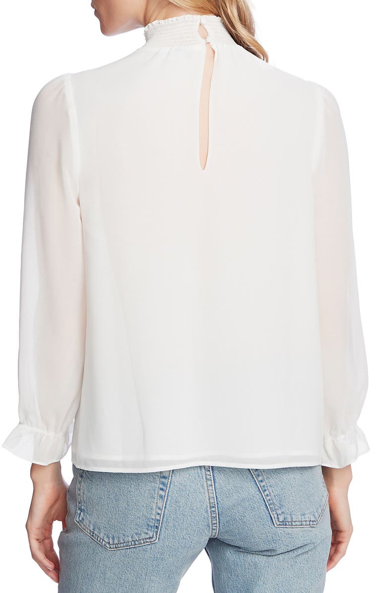 1.STATE Smocked Neck Long Sleeve Blouse, Alternate, color,