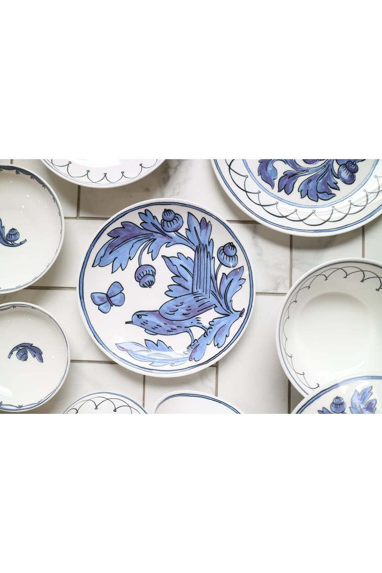Heritage Blue Bird Set of Two Accent Plates, Alternate, color, Multi