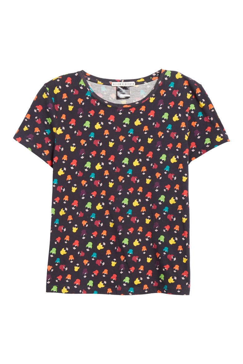 Rylyn Stace Face Cotton Tee, Alternate, color, RAINBOW STACE