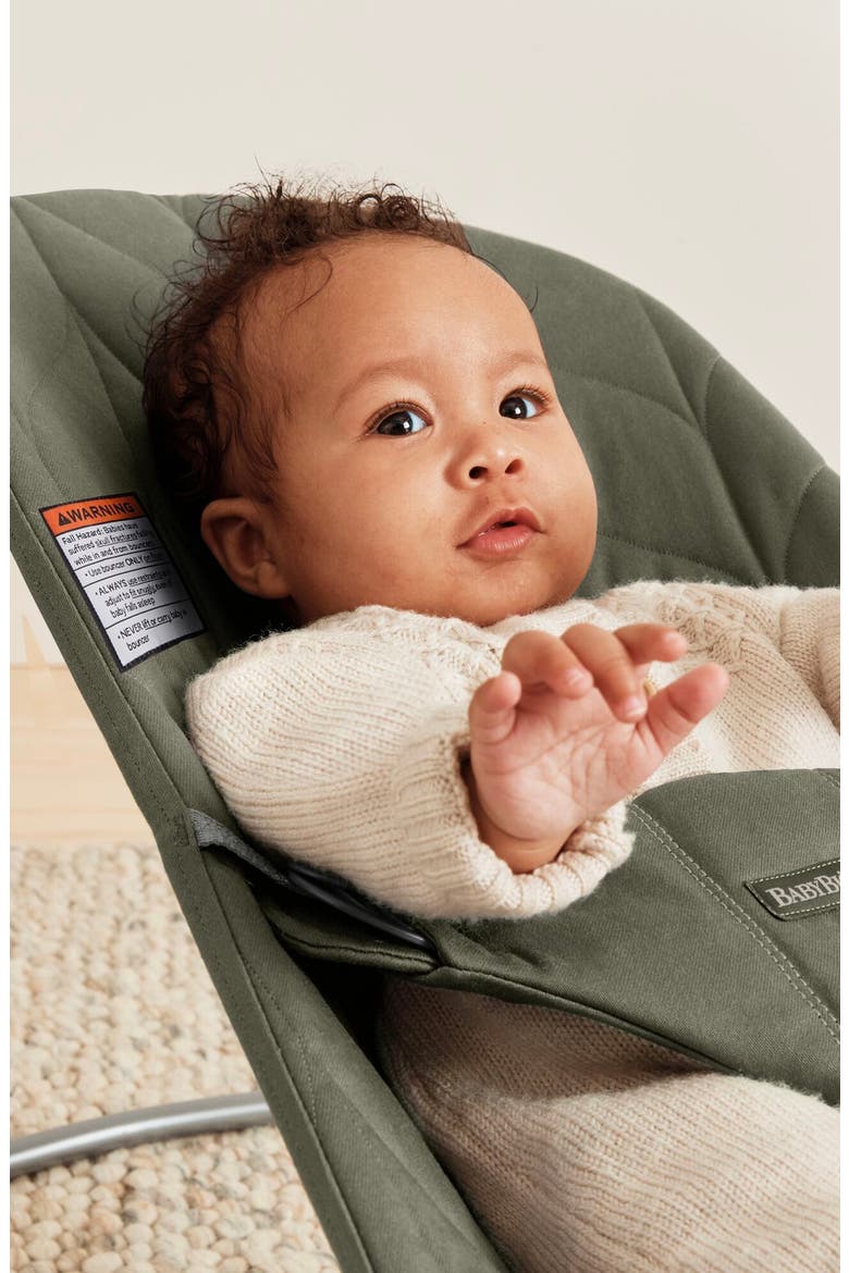 Bouncer Bliss Convertible Quilted Baby Bouncer, Alternate, color, DARK GREEN