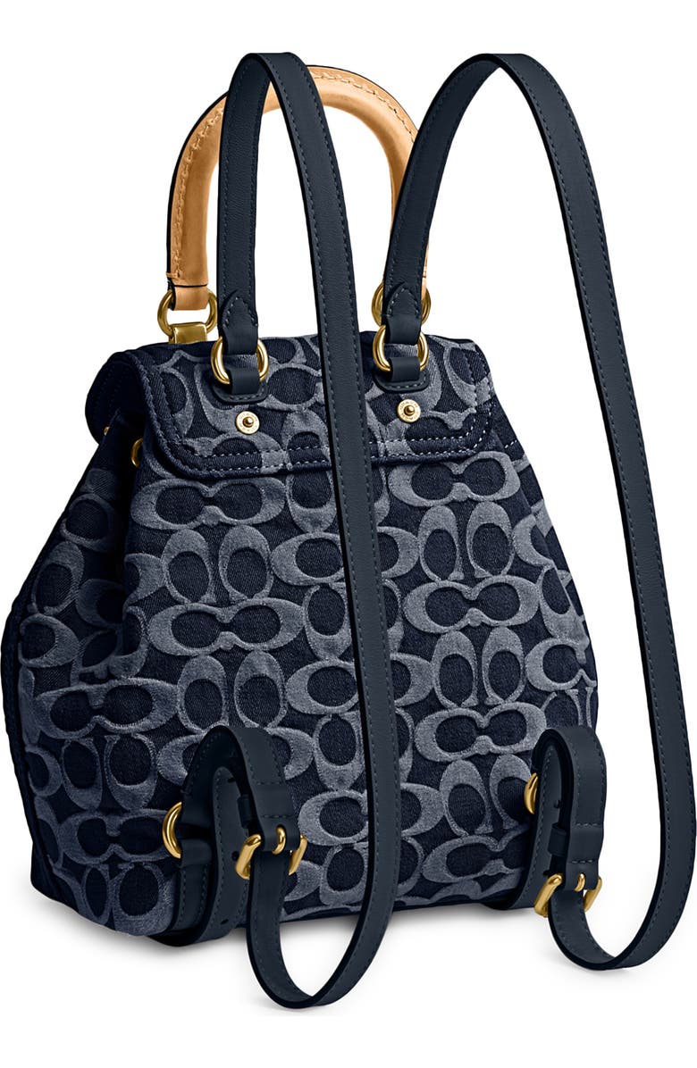COACH Riya Denim Backpack, Alternate, color,