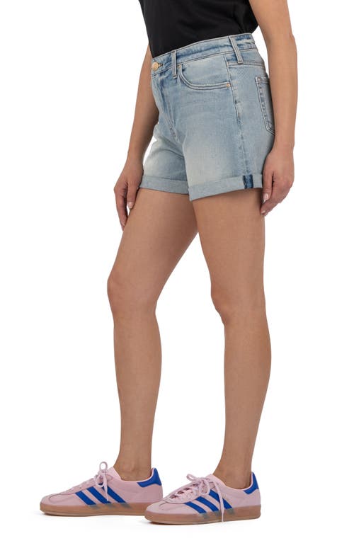 Kut From The Kloth Taylor High Waist Denim Shorts In Blue