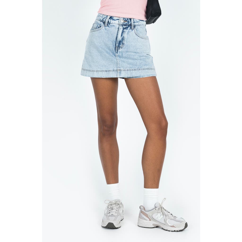 Princess Polly Heuston Denim Miniskort In Denim