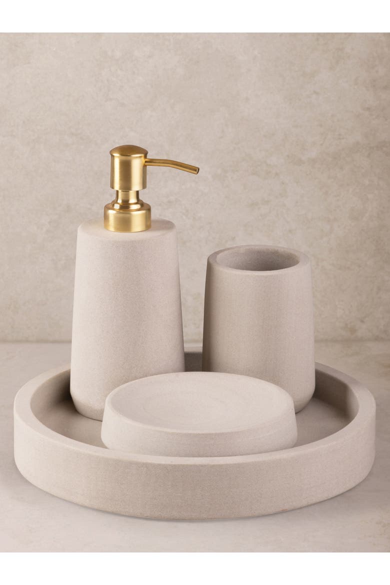 Casablanca Sandstone Bath Accessories, Set of 4, Main, color, Beige
