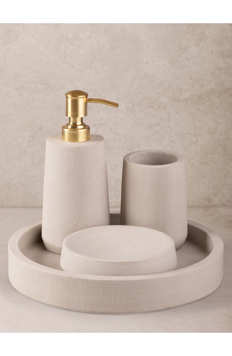 GAURI KOHLI Casablanca Sandstone Bath Accessories, Set of 4, Main, color, Beige