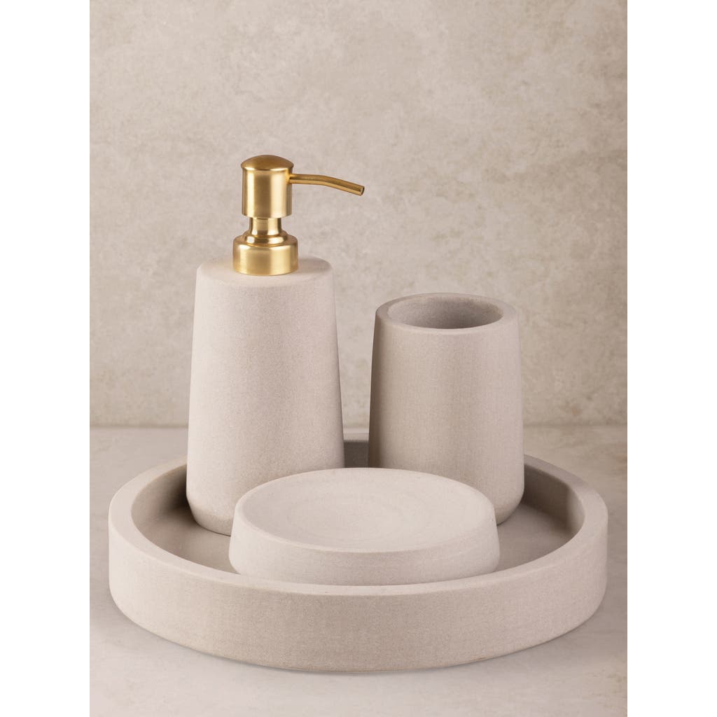 Gauri Kohli Casablanca Sandstone Bath Accessories, Set Of 4 In Sand