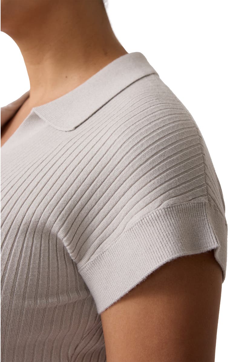 Ingrid & Isabel Polo Knit Maternity Midi Dress, Alternate, color, Light Gray