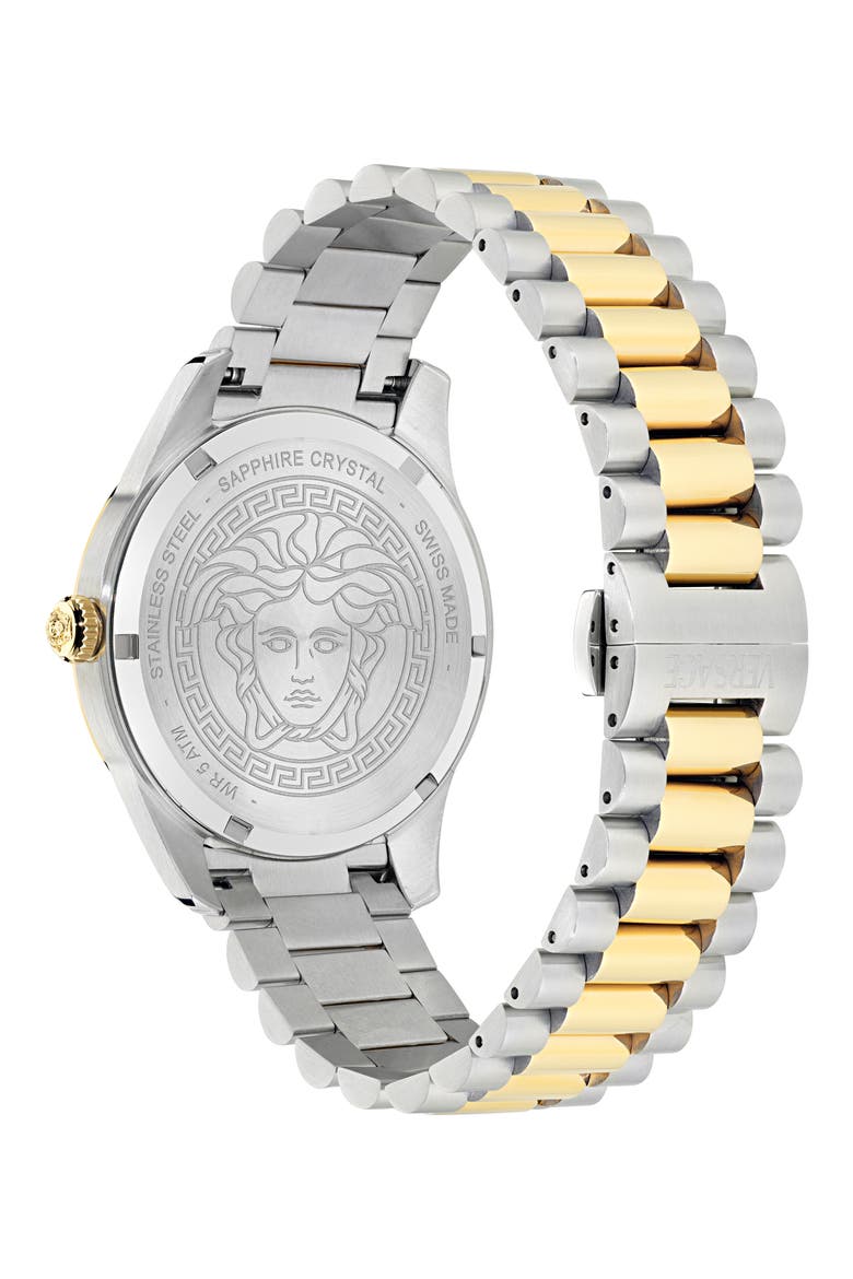 Apodis GMT Bracelet Watch, 41mm, Alternate, color, SILVER/ TWO TONE