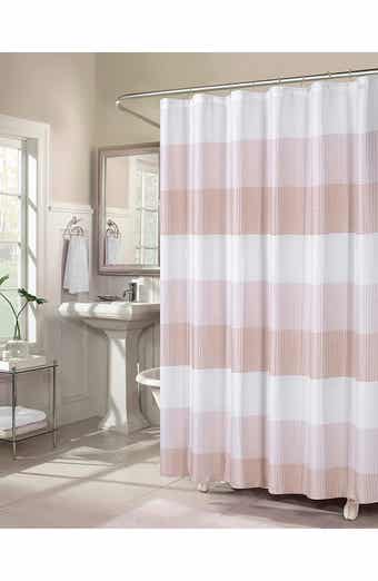 DAINTY HOME Shades Ombré Waffle Texture Shower Curtain