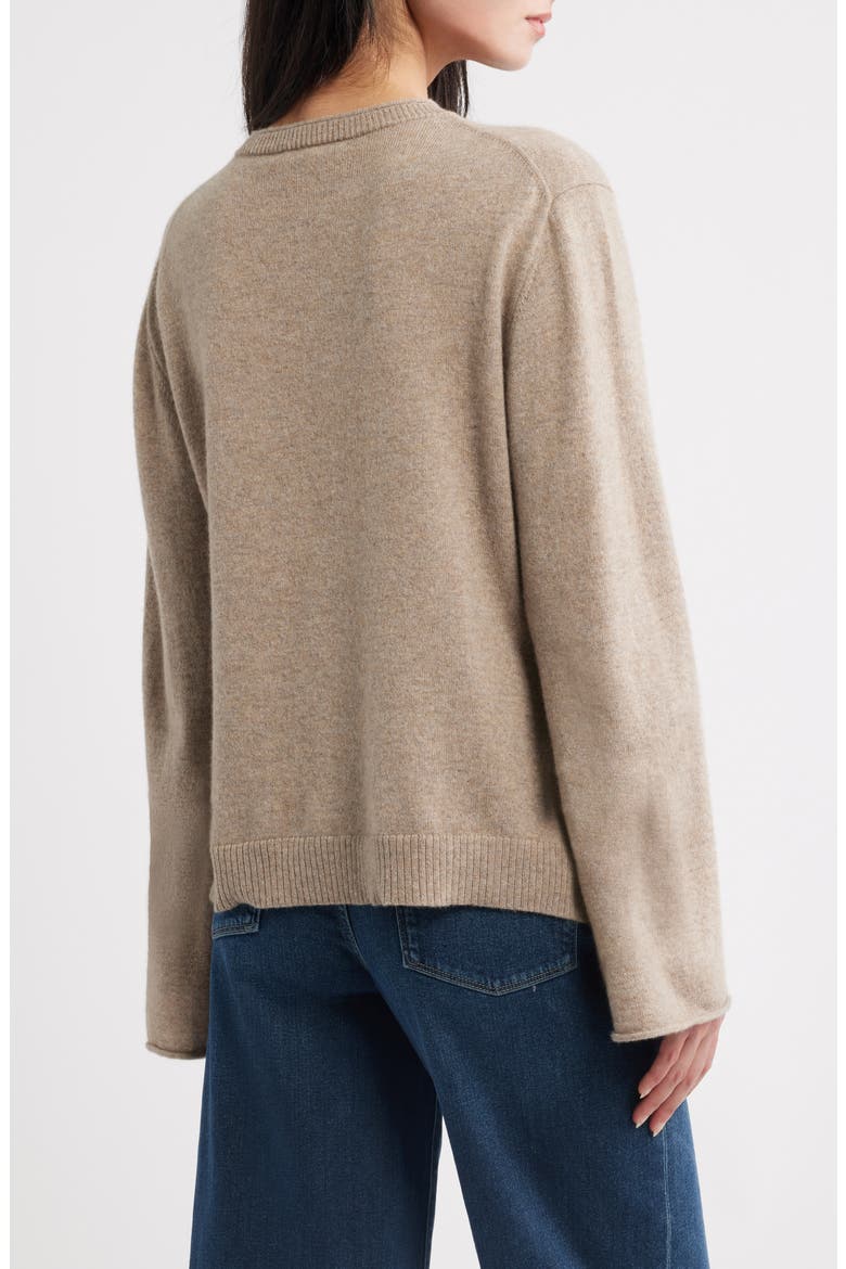 V-Neck Cashmere Top, Alternate, color, STONE